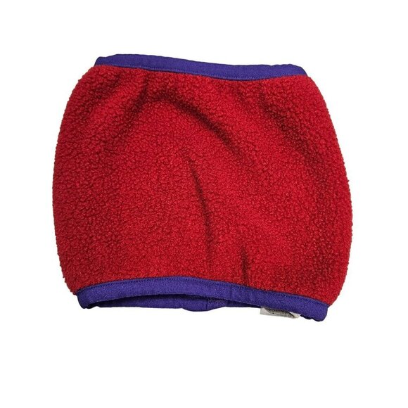 Patagonia 90s Kids'‎ Size Small Synchilla Fleece Neck Warmer Gaiter Red Purple - Picture 2 of 6